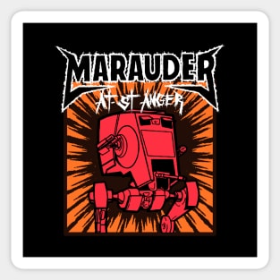 Heavy Metal Inspired Sci-fi War Machine Walker Music Band Sticker